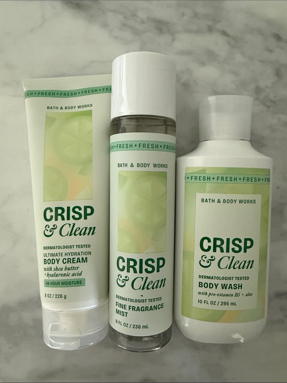Bath & Body Works Crisp & Clean Set